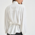 Blusa donna Bliss con nastro sul collo bianca BLISS CLOUD IRO 