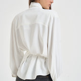Blusa donna Bliss con nastro sul collo bianca BLISS CLOUD IRO 