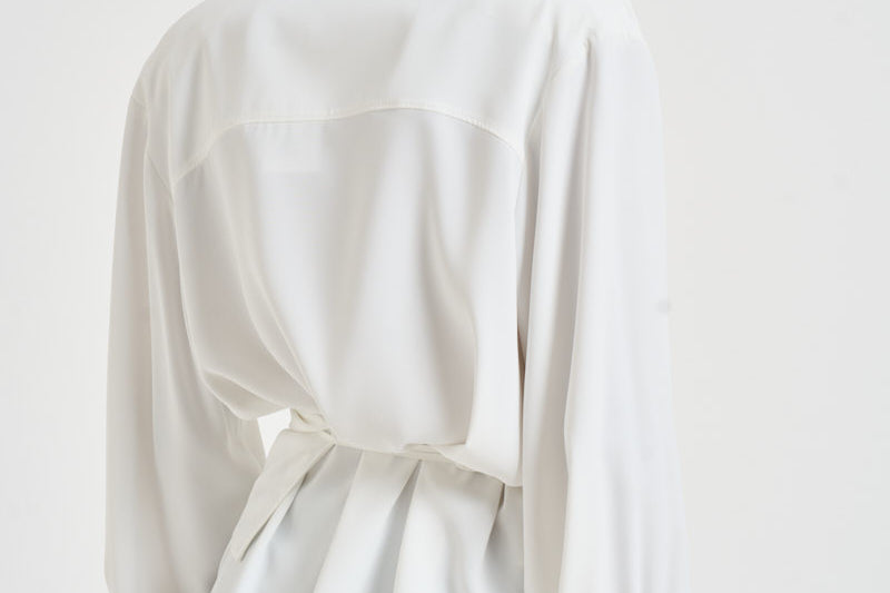 Blusa donna Bliss con nastro sul collo bianca BLISS CLOUD IRO 