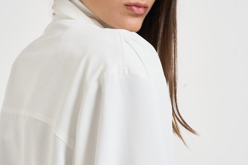 Blusa donna Bliss con nastro sul collo bianca BLISS CLOUD IRO 