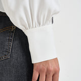 Blusa donna Bliss con nastro sul collo bianca BLISS CLOUD IRO 