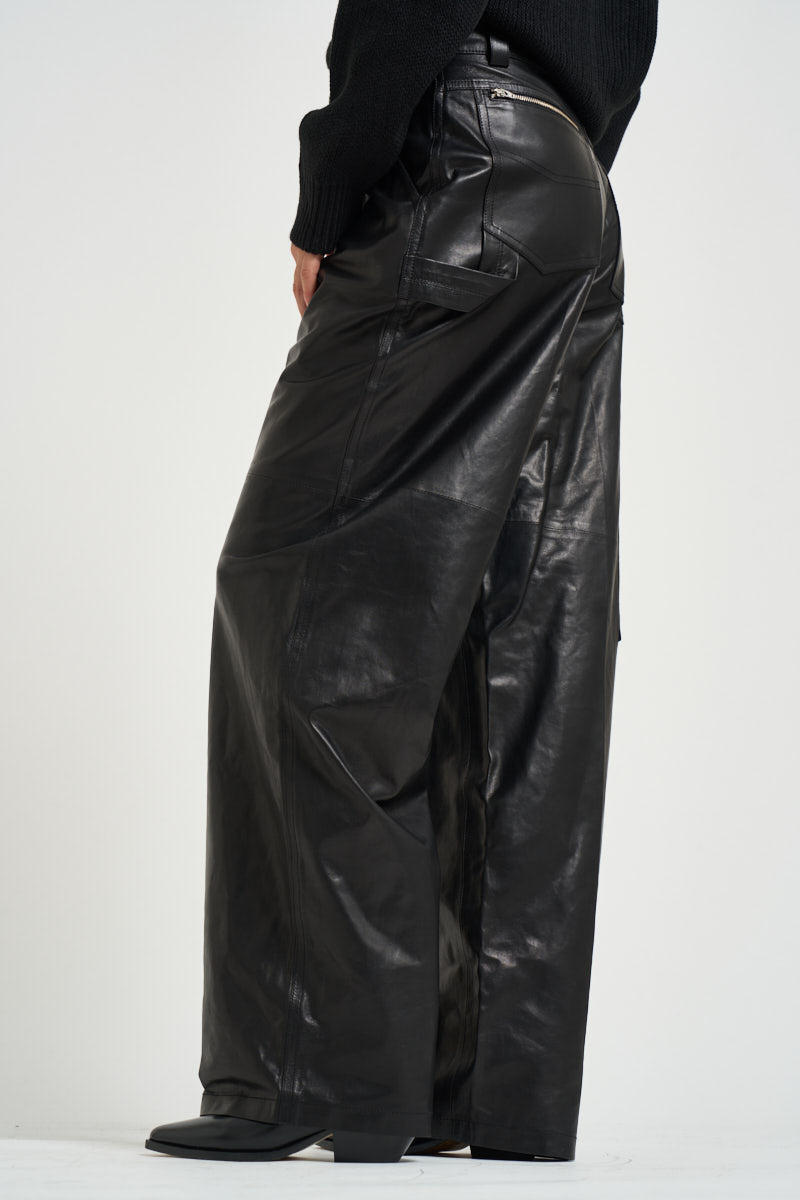 Pantalone donna Dill in pelle nero DILL BLACK IRO 