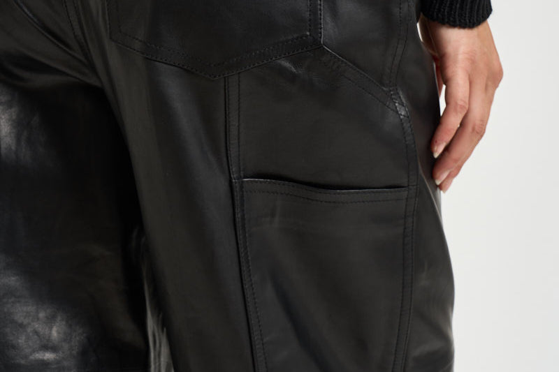 Pantalone donna Dill in pelle nero DILL BLACK IRO 