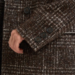 Cappotto donna lungo a quadri marrone IGLIA EARTHYBROWN IRO 