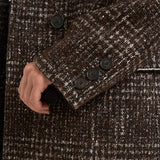 Cappotto donna lungo a quadri marrone IGLIA EARTHYBROWN IRO 