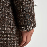 Cappotto donna lungo a quadri marrone IGLIA EARTHYBROWN IRO 