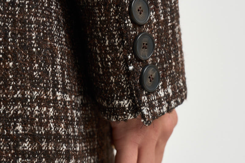 Cappotto donna lungo a quadri marrone IGLIA EARTHYBROWN IRO 
