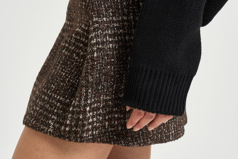 Gonna donna Ilire tweed marrone ILIRE EARTHYBROWN IRO 
