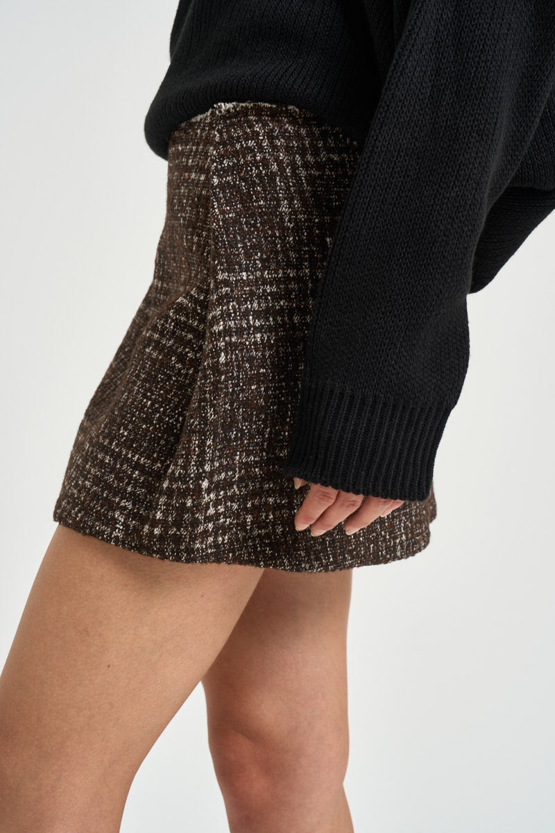 Gonna donna Ilire tweed marrone ILIRE EARTHYBROWN IRO 