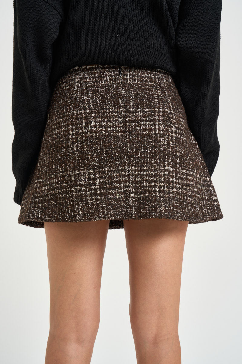 Gonna donna Ilire tweed marrone ILIRE EARTHYBROWN IRO 