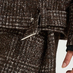 Trench donna corto Inja in tweed marrone INJA EARTHYBROWN IRO 