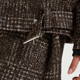 Trench donna corto Inja in tweed marrone INJA EARTHYBROWN IRO 