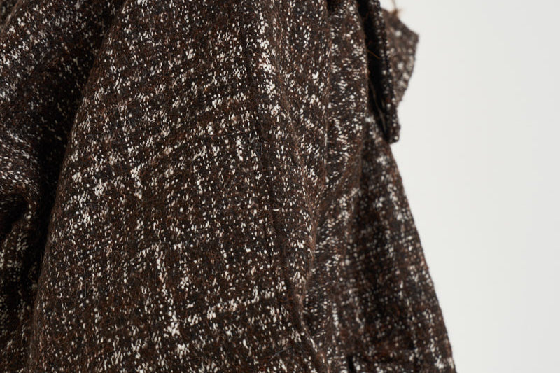 Trench donna corto Inja in tweed marrone INJA EARTHYBROWN IRO 