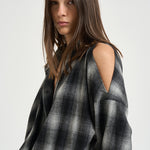 Abito donna corto Narissa a quadri grigio NARISSA DARKGREYCHECK IRO 