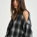 Abito donna corto Narissa a quadri grigio NARISSA DARKGREYCHECK IRO 