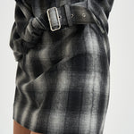 Abito donna corto Narissa a quadri grigio NARISSA DARKGREYCHECK IRO 
