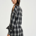 Abito donna corto Narissa a quadri grigio NARISSA DARKGREYCHECK IRO 