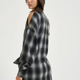 Abito donna corto Narissa a quadri grigio NARISSA DARKGREYCHECK IRO 