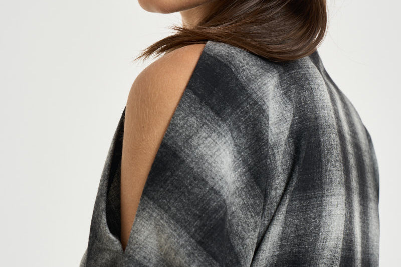 Abito donna corto Narissa a quadri grigio NARISSA DARKGREYCHECK IRO 