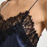Top donna satinato blu notte NEWIN INKBLUE IRO 