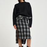 Gonna donna midi Nylane a quadri grigio NYLANE DARKGREYCHECK IRO 