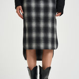 Gonna donna midi Nylane a quadri grigio NYLANE DARKGREYCHECK IRO 
