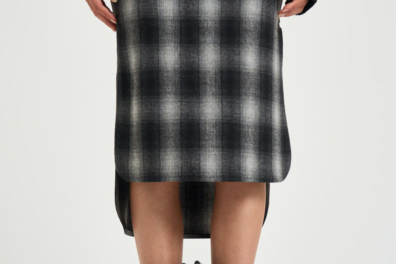 Gonna donna midi Nylane a quadri grigio NYLANE DARKGREYCHECK IRO 