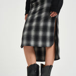 Gonna donna midi Nylane a quadri grigio NYLANE DARKGREYCHECK IRO 