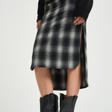 Gonna donna midi Nylane a quadri grigio NYLANE DARKGREYCHECK IRO 