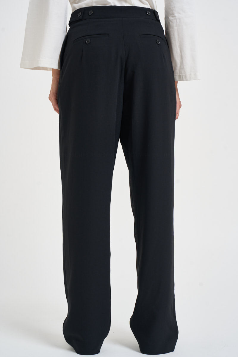 Pantalone donna fluido nero OAKLAND BLACK IRO 