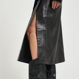 Gonna donna lunga Rimera in pelle nera RIMERA BLACK IRO 