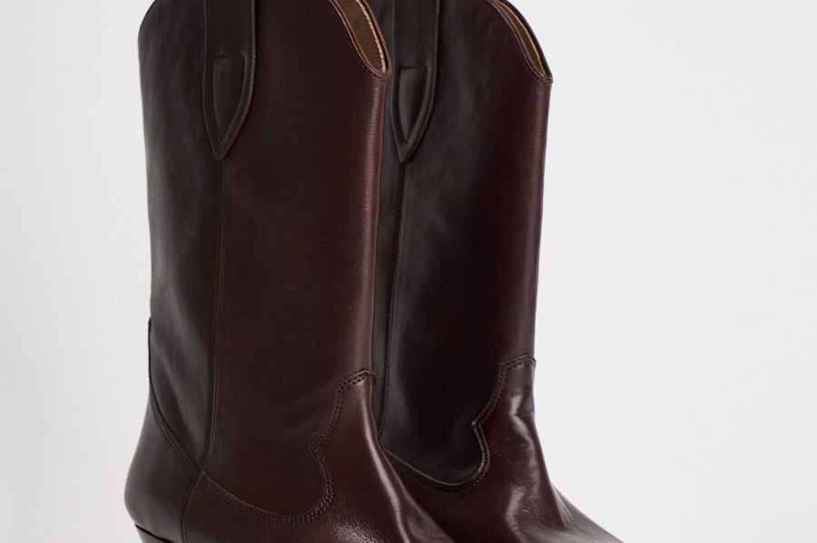 Stivale donna Duerto in pelle mogano BO0003FA D3A33S50MY ISABEL MARANT 