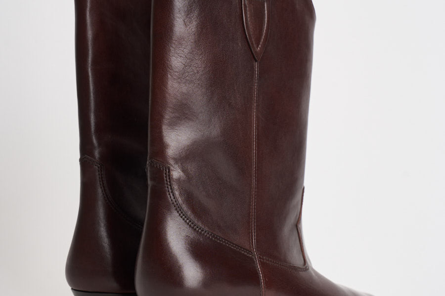 Stivale donna Duerto in pelle mogano BO0003FA D3A33S50MY ISABEL MARANT 