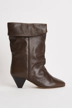 Stivali donna Dalby in pelle marrone BO0188FA C1A19S50DZ ISABEL MARANT 