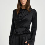 Blusa donna Neame drappeggiata nera HT0894FA D3J13I01BK ISABEL MARANT 