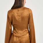 Blusa donna Neame drappeggiata tabacco HT0894FA D3J13I50CA ISABEL MARANT 