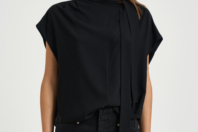 Blusa donna Selene con nodo nera HT0895FA D3J03I01BK ISABEL MARANT 