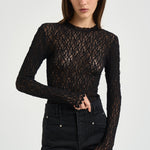 Top donna Brany in pizzo nero HT0926FA D3J17I01BK ISABEL MARANT 
