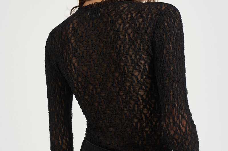 Top donna Brany in pizzo nero HT0926FA D3J17I01BK ISABEL MARANT 