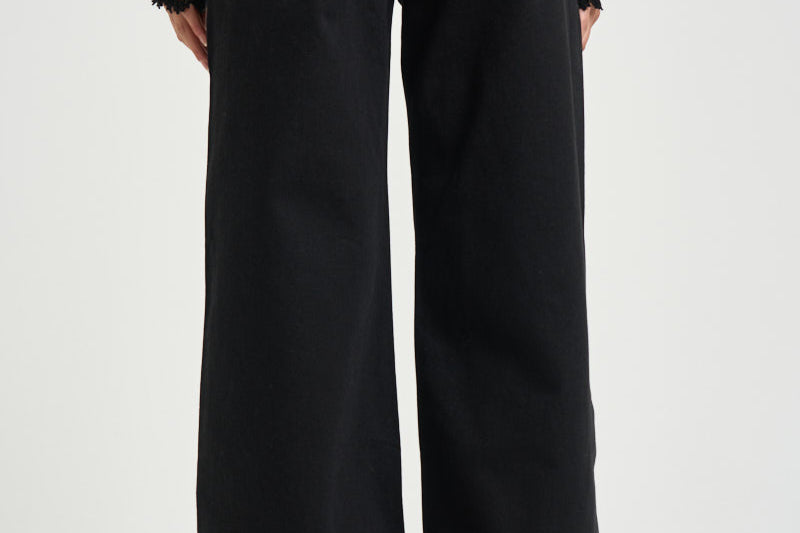 Jeans donna Lemony a gamba ampia nero PA0052FB D1H02I02FK ISABEL MARANT 