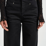 Jeans donna Lemony a gamba ampia nero PA0052FB D1H02I02FK ISABEL MARANT 