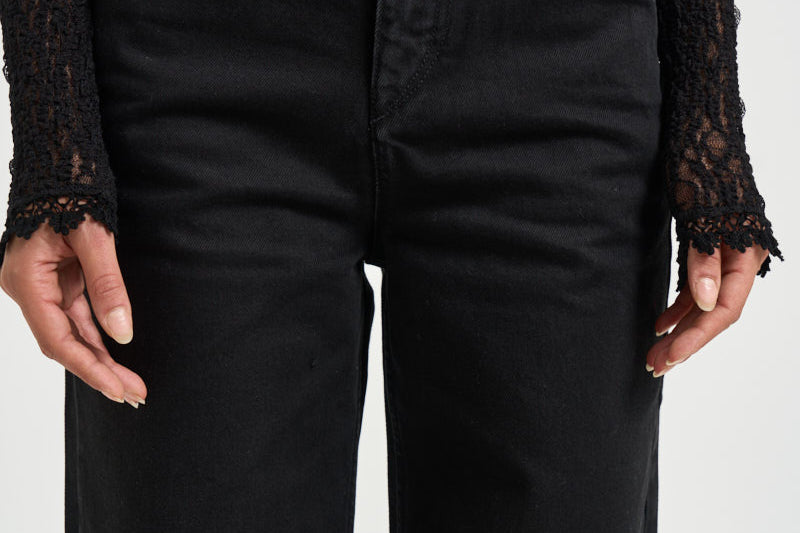 Jeans donna Lemony a gamba ampia nero PA0052FB D1H02I02FK ISABEL MARANT 
