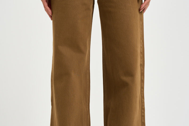 Jeans donna Lemony a gamba ampia tabacco PA0052FB D1H02I50BZ ISABEL MARANT 