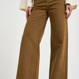 Jeans donna Lemony a gamba ampia tabacco PA0052FB D1H02I50BZ ISABEL MARANT 