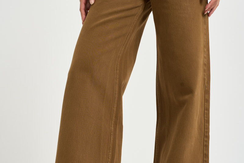 Jeans donna Lemony a gamba ampia tabacco PA0052FB D1H02I50BZ ISABEL MARANT 