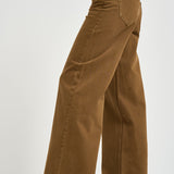 Jeans donna Lemony a gamba ampia tabacco PA0052FB D1H02I50BZ ISABEL MARANT 