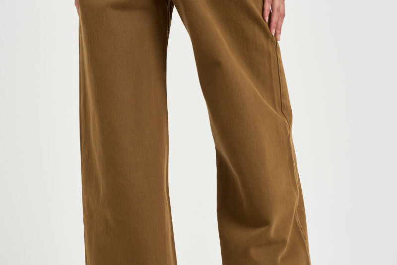 Jeans donna Lemony a gamba ampia tabacco PA0052FB D1H02I50BZ ISABEL MARANT 