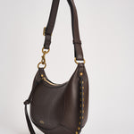 Borsa donna Oskan Moon in pelle martellata marrone PP0003FA D1C04M50CF ISABEL MARANT 