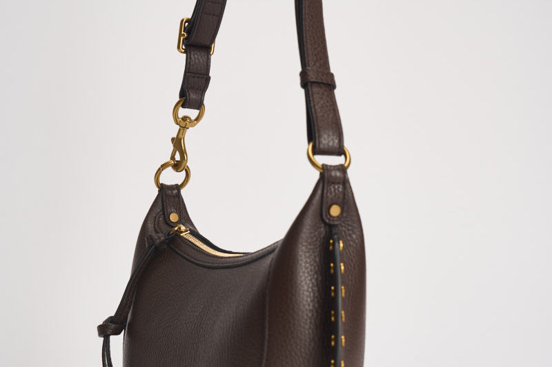 Borsa donna Oskan Moon in pelle martellata marrone PP0003FA D1C04M50CF ISABEL MARANT 