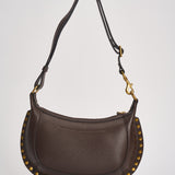 Borsa donna Oskan Moon in pelle martellata marrone PP0003FA D1C04M50CF ISABEL MARANT 